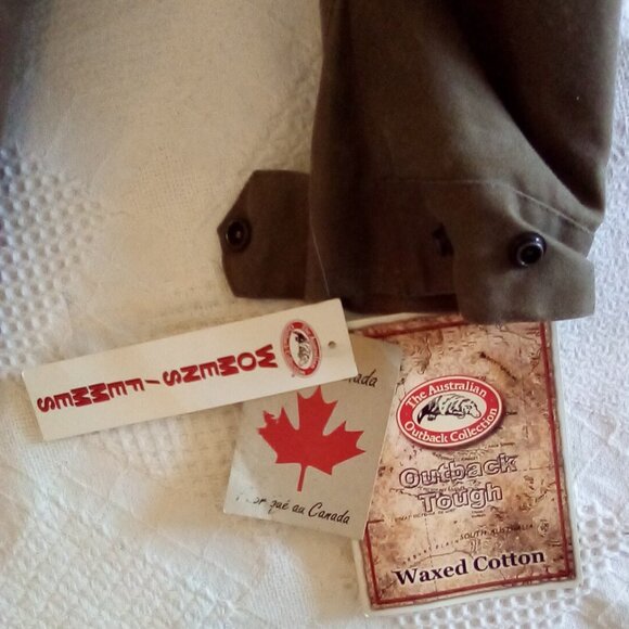 Women's The Australian Collection Waxed Cotton Made In Can NWT's Attached Sz M - Picture 6 of 13